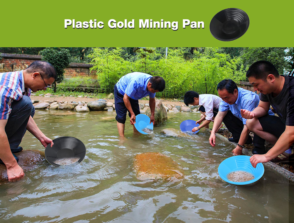 Plastic Gold Basin Nugget Mining Pan Dredging Prospecting River Tool
